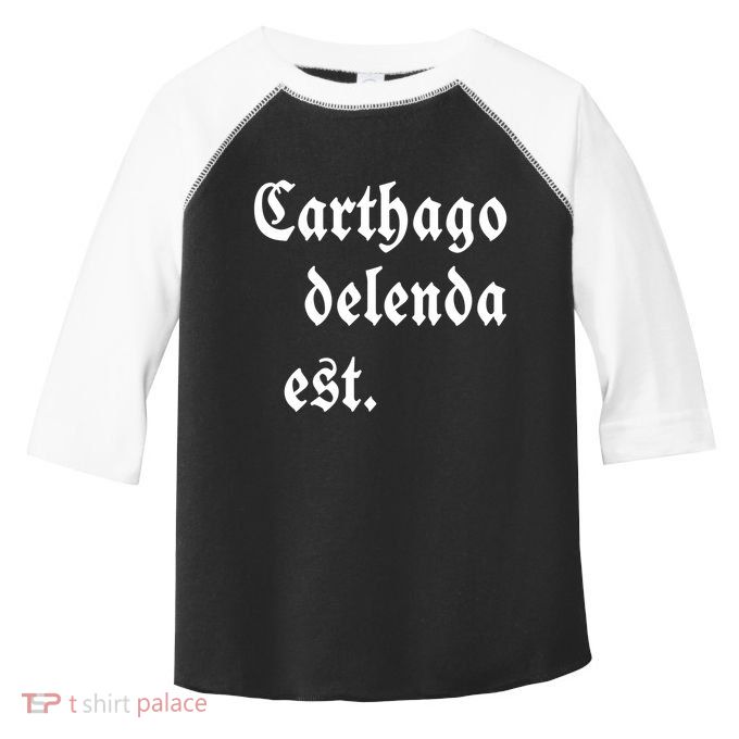 Zuck Bucks Wearing Carthago Delenda Est Toddler Fine Jersey T-Shirt
