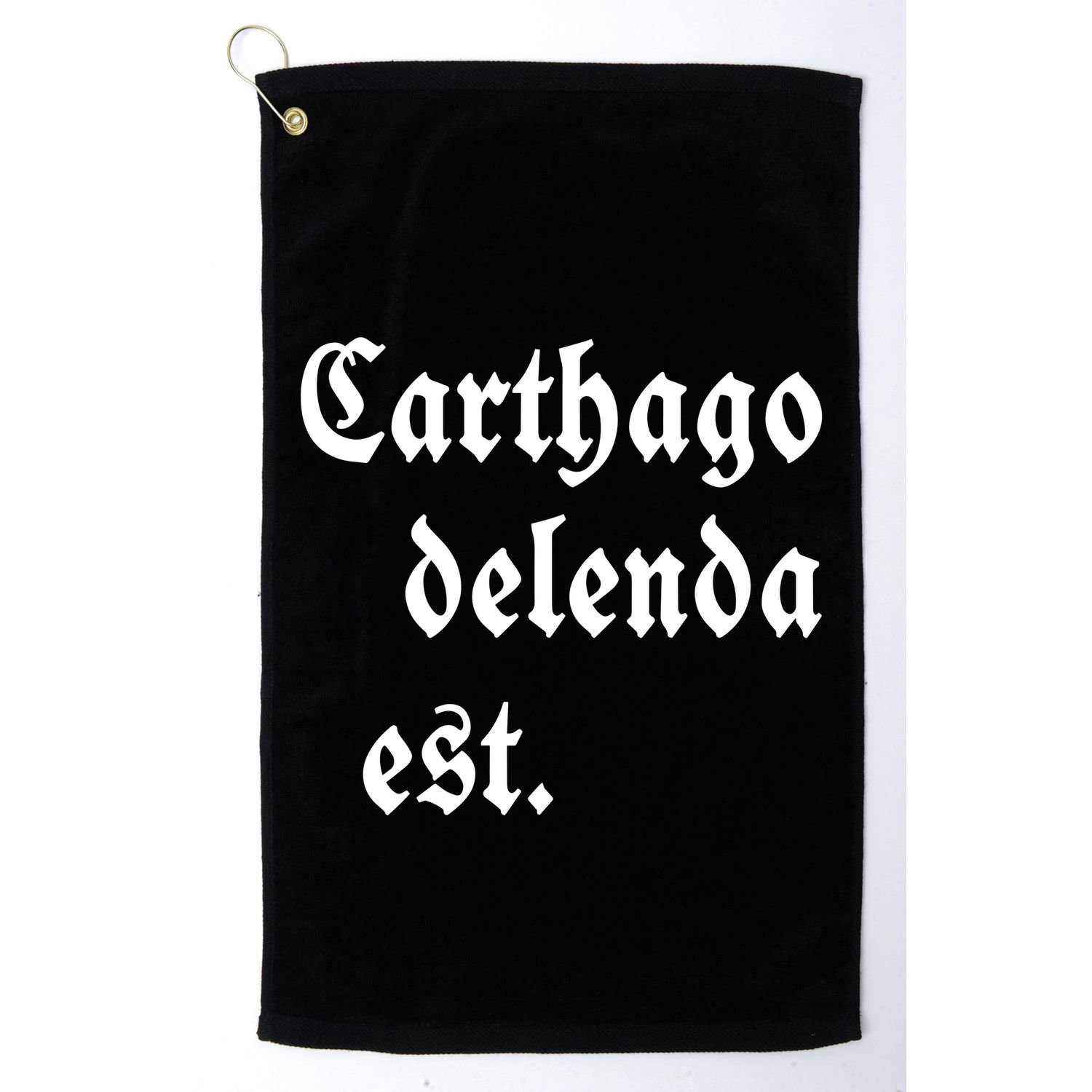 Zuck Bucks Wearing Carthago Delenda Est Golf Towel