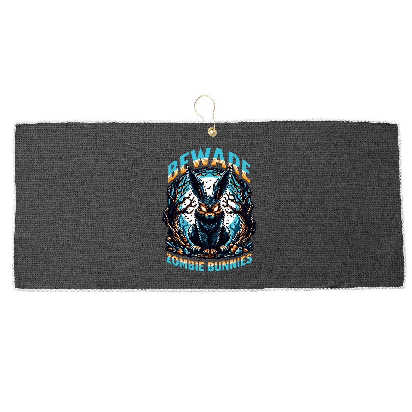 Zombie Bunnies Large Microfiber Waffle Golf Towel