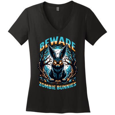Zombie Bunnies Women's V-Neck T-Shirt