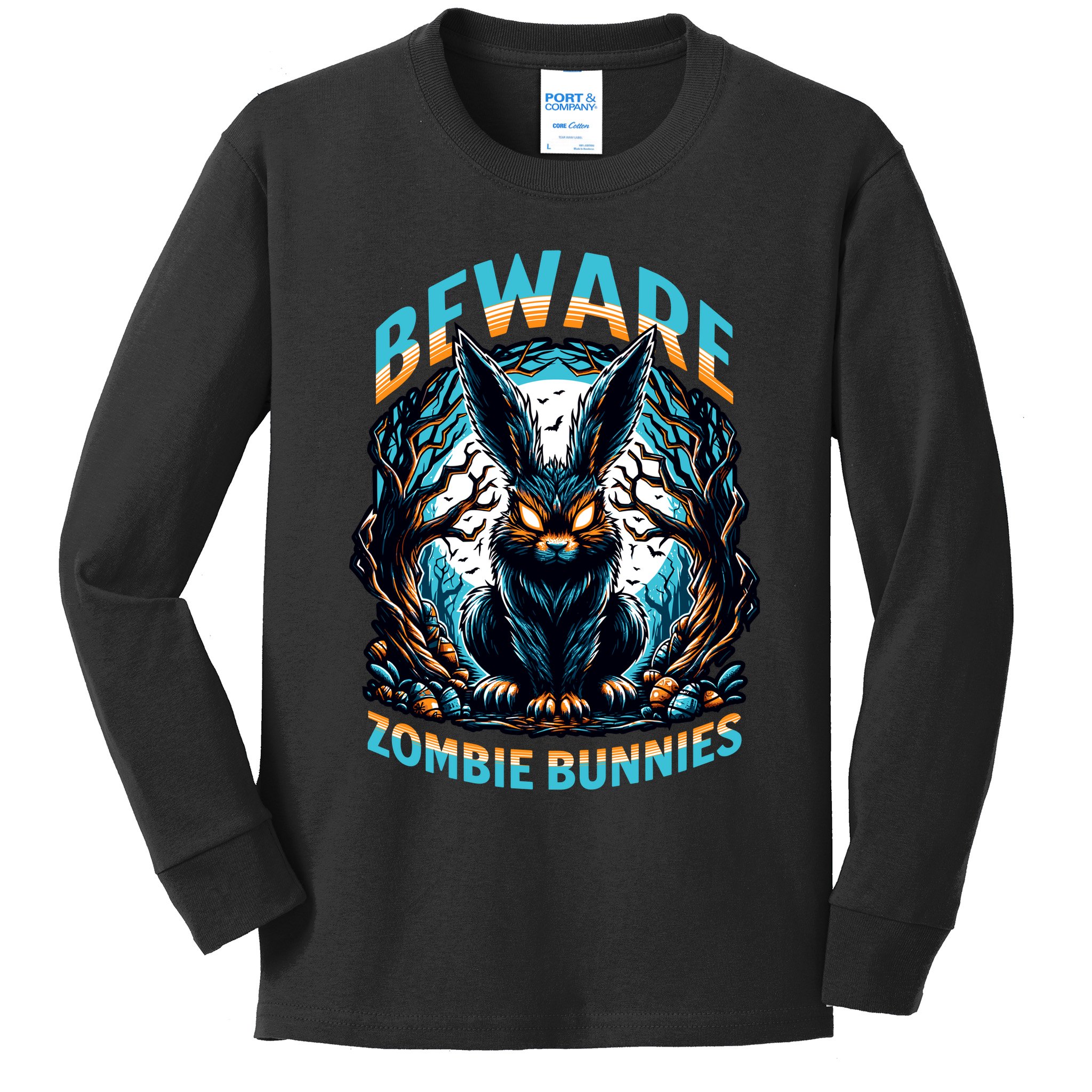Zombie Bunnies Kids Long Sleeve Shirt