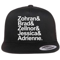 Zohran & Brad & Zellnor & Jessica & Adrienne Flat Bill Trucker Hat