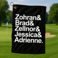 Zohran & Brad & Zellnor & Jessica & Adrienne Golf Towel