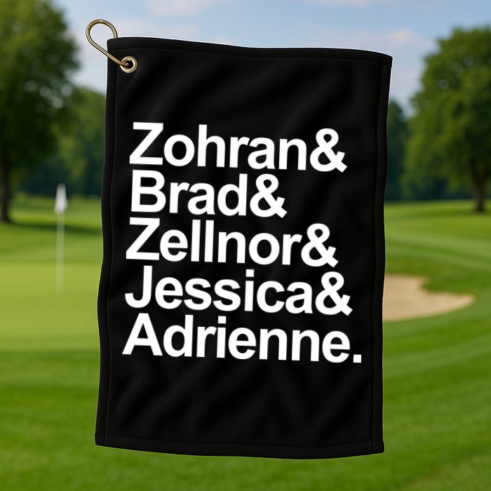 Zohran & Brad & Zellnor & Jessica & Adrienne Golf Towel