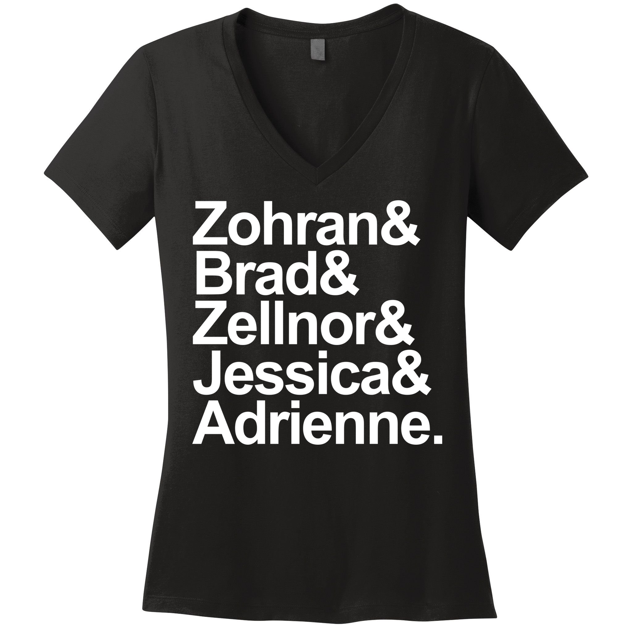 Zohran & Brad & Zellnor & Jessica & Adrienne Women's V-Neck T-Shirt