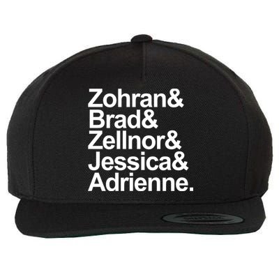 Zohran & Brad & Zellnor & Jessica & Adrienne Wool Snapback Cap