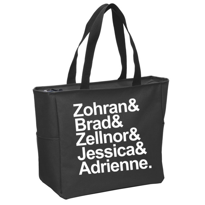 Zohran & Brad & Zellnor & Jessica & Adrienne Zip Tote Bag
