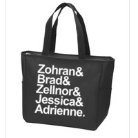 Zohran & Brad & Zellnor & Jessica & Adrienne Zip Tote Bag