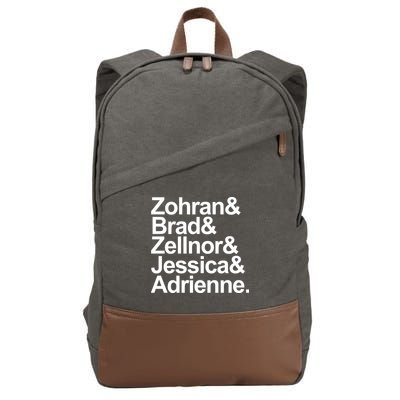 Zohran & Brad & Zellnor & Jessica & Adrienne Cotton Canvas Backpack