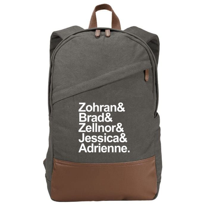 Zohran & Brad & Zellnor & Jessica & Adrienne Cotton Canvas Backpack