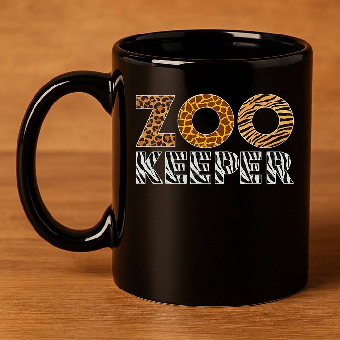 Zookeeper Costume African Animals Zebra Wild Print Savanna 11oz C Handle Ceramic Mug
