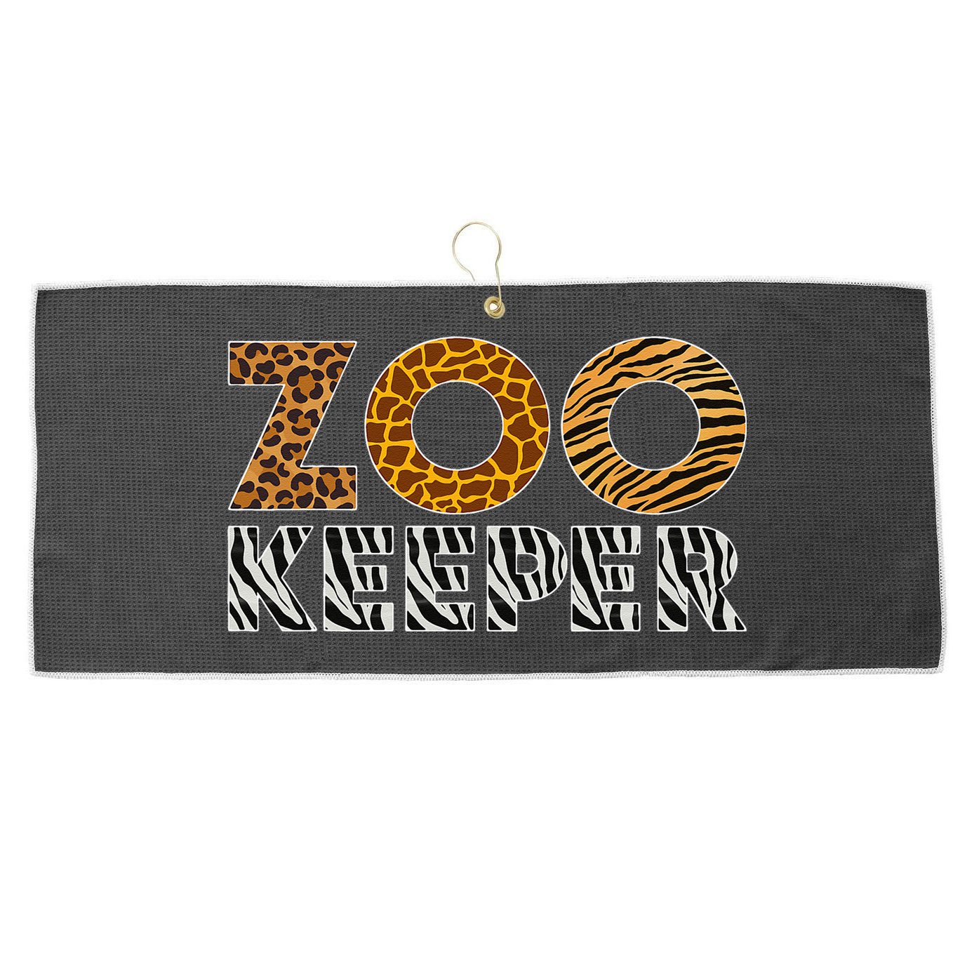Zookeeper Costume African Animals Zebra Wild Print Savanna Large Microfiber Waffle Golf Towel