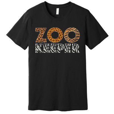 Zookeeper Costume African Animals Zebra Wild Print Savanna Premium T-Shirt