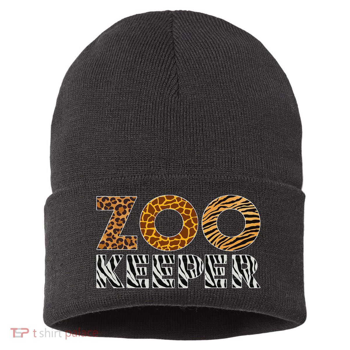 Zookeeper Costume African Animals Zebra Wild Print Savanna Sustainable Knit Beanie