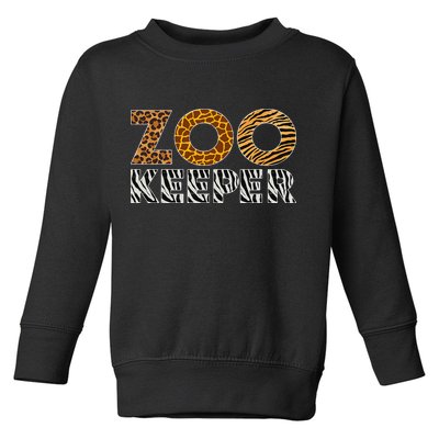Zookeeper Costume African Animals Zebra Wild Print Savanna Toddler Sweatshirt