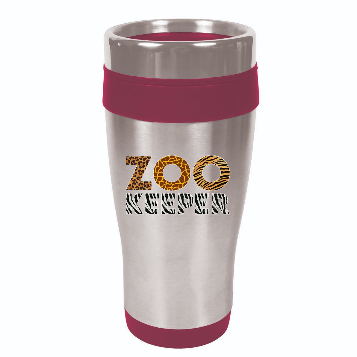Zookeeper Costume African Animals Zebra Wild Print Savanna 16oz Travel Tumbler
