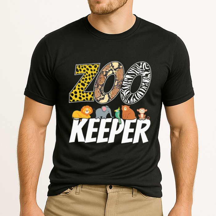 Zookeeper Costume African Savanna Zoo Keeper Animals Lover Cooling Performance Crew T-Shirt