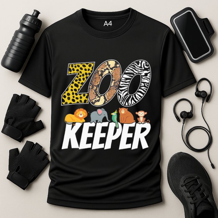 Zookeeper Costume African Savanna Zoo Keeper Animals Lover Cooling Performance Crew T-Shirt