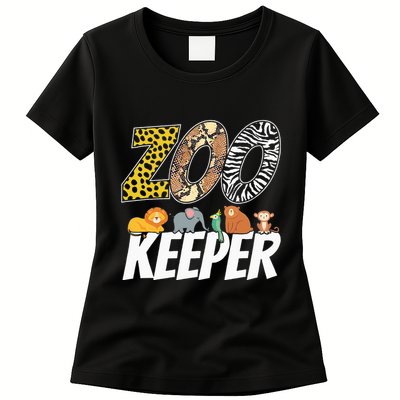 Zookeeper Costume African Savanna Zoo Keeper Animals Lover Womens T-Shirt
