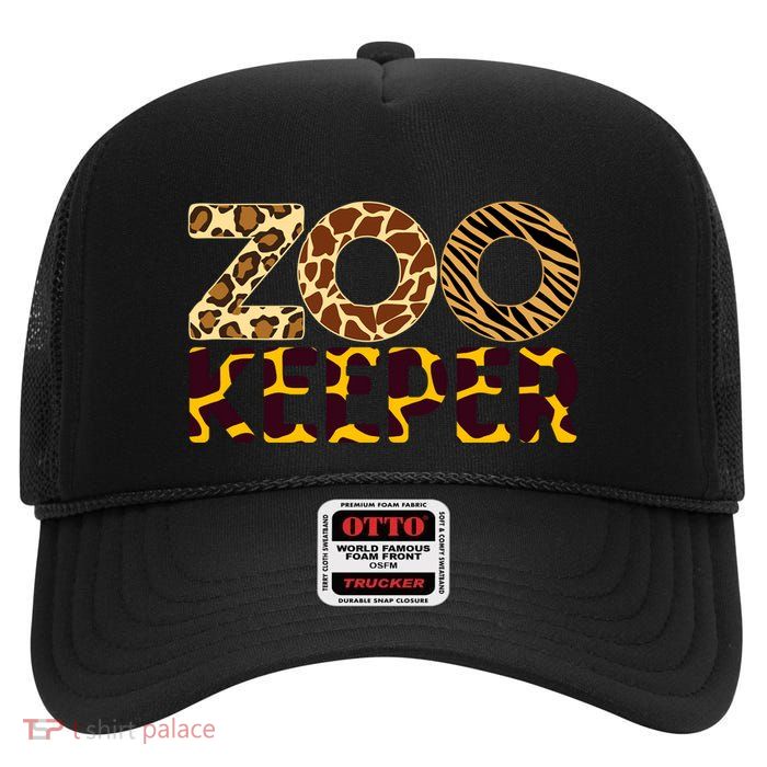 Zookeeper Costume African Animals Zebra Wild Print High Crown Mesh Back Trucker Hat