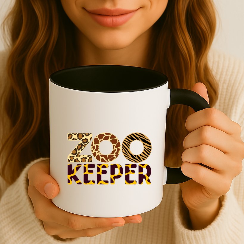 Zookeeper Costume African Animals Zebra Wild Print Mug