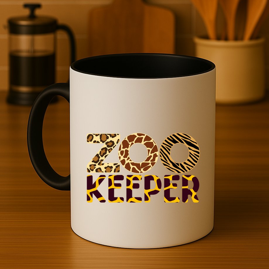 Zookeeper Costume African Animals Zebra Wild Print Mug