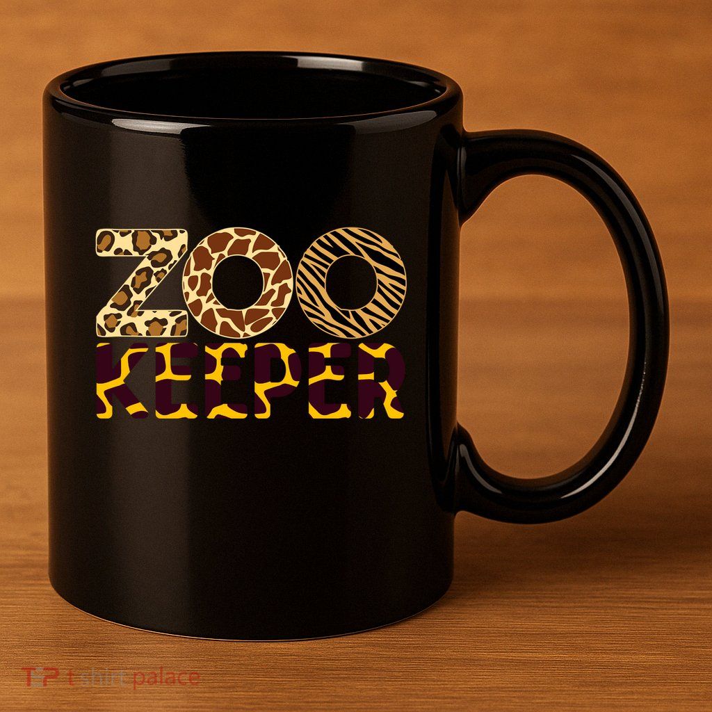 Zookeeper Costume African Animals Zebra Wild Print 11oz C Handle Ceramic Mug