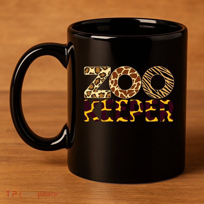 Zookeeper Costume African Animals Zebra Wild Print 11oz C Handle Ceramic Mug