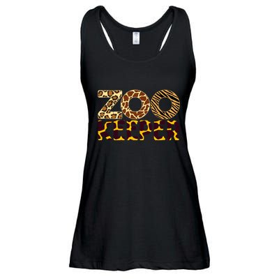 Zookeeper Costume African Animals Zebra Wild Print Ladies Essential Flowy Tank