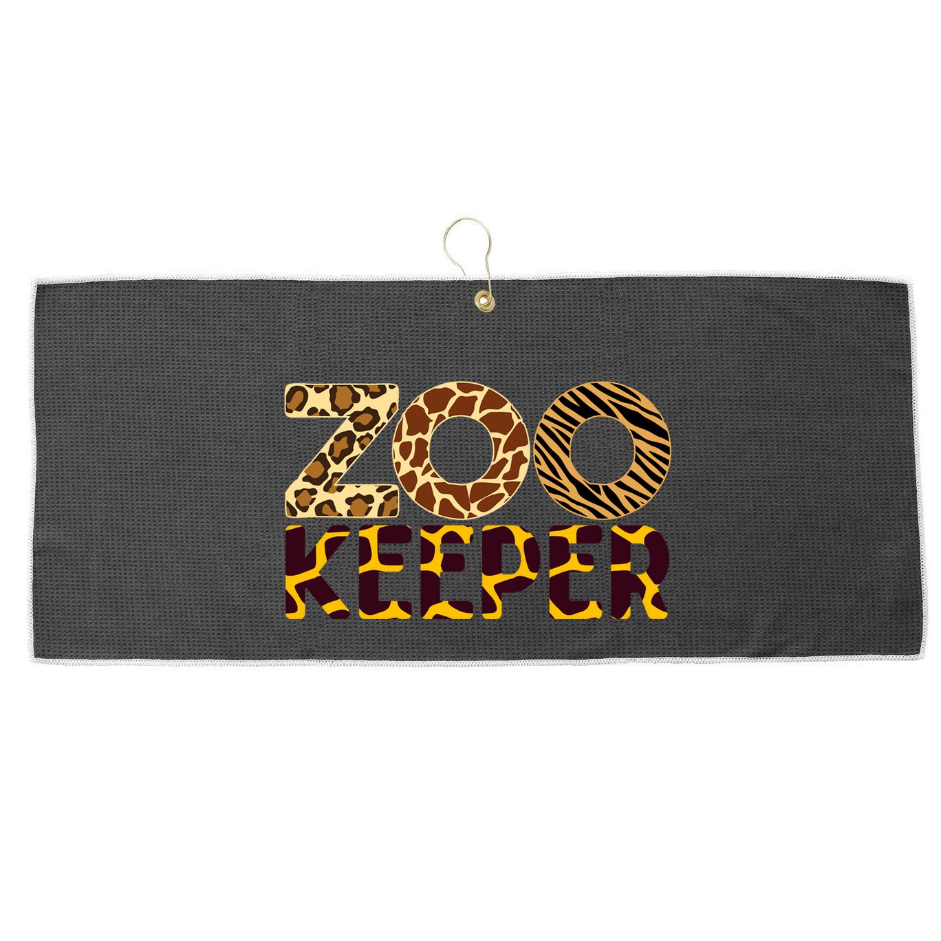 Zookeeper Costume African Animals Zebra Wild Print Large Microfiber Waffle Golf Towel