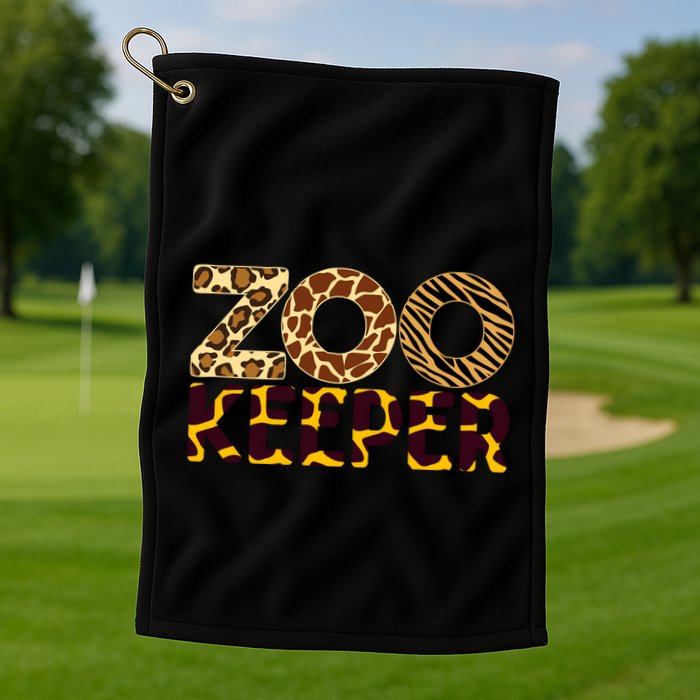 Zookeeper Costume African Animals Zebra Wild Print Golf Towel
