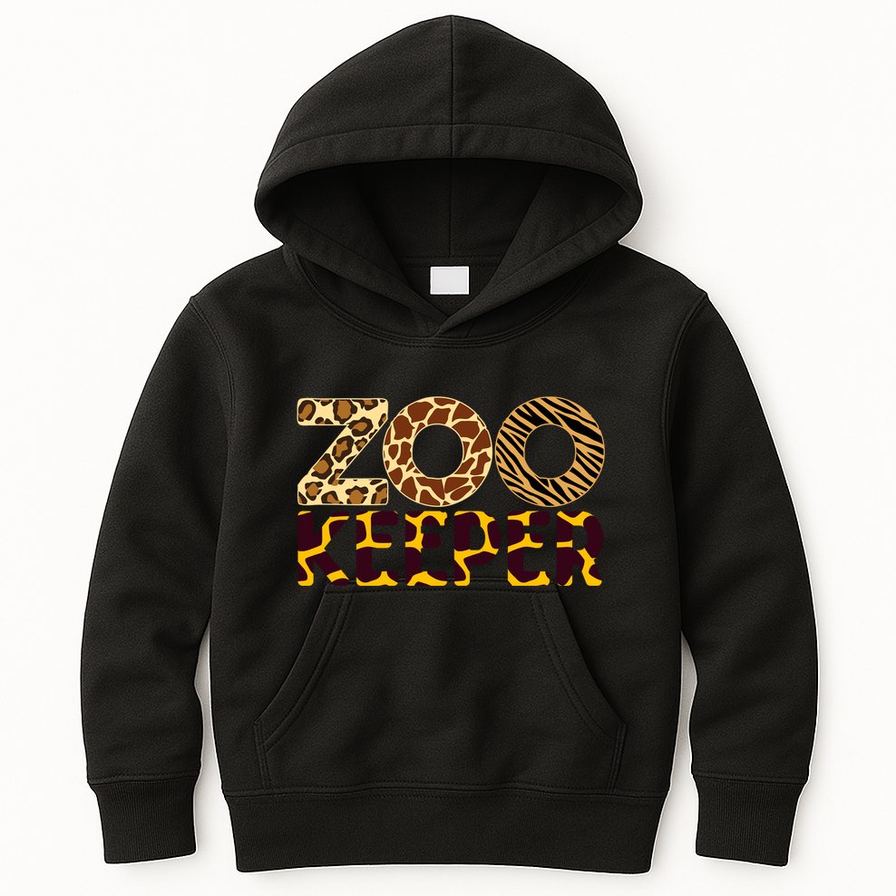 Zookeeper Costume African Animals Zebra Wild Print Kids Hoodie