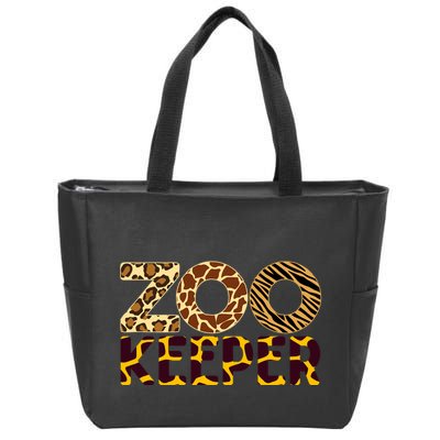 Zookeeper Costume African Animals Zebra Wild Print Zip Tote Bag