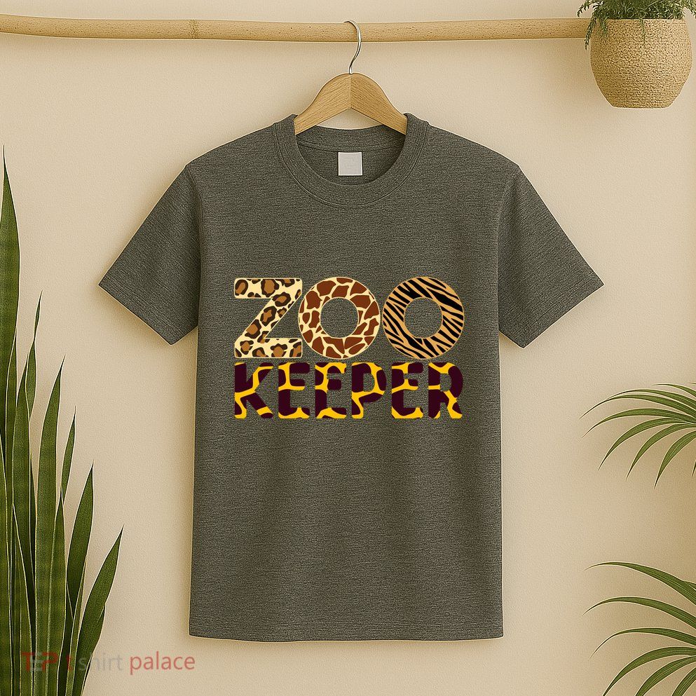 Zookeeper Costume African Animals Zebra Wild Print T-Shirt