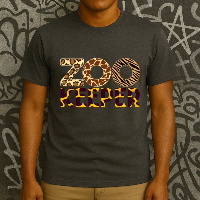 Zookeeper Costume African Animals Zebra Wild Print T-Shirt