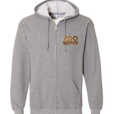 Zookeeper Costume African Animals Zebra Wild Print Full Zip Hoodie