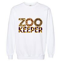 Zookeeper Costume African Animals Zebra Wild Print Garment-Dyed Sweatshirt