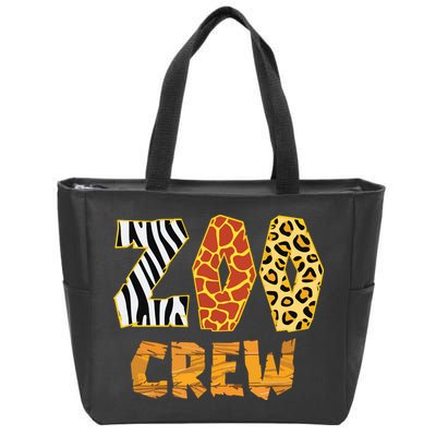 Zoo Crew Animal Print For Kids Or Adults Zoo Group Zip Tote Bag