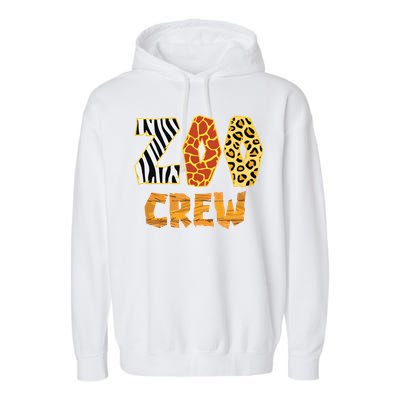 Zoo Crew Animal Print For Kids Or Adults Zoo Group Garment-Dyed Fleece Hoodie