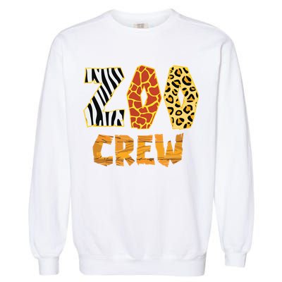 Zoo Crew Animal Print For Kids Or Adults Zoo Group Garment-Dyed Sweatshirt