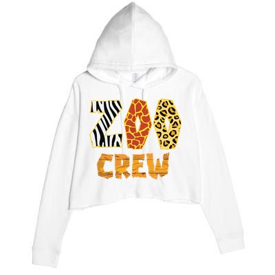 Zoo Crew Animal Print For Kids Or Adults Zoo Group Crop Fleece Hoodie