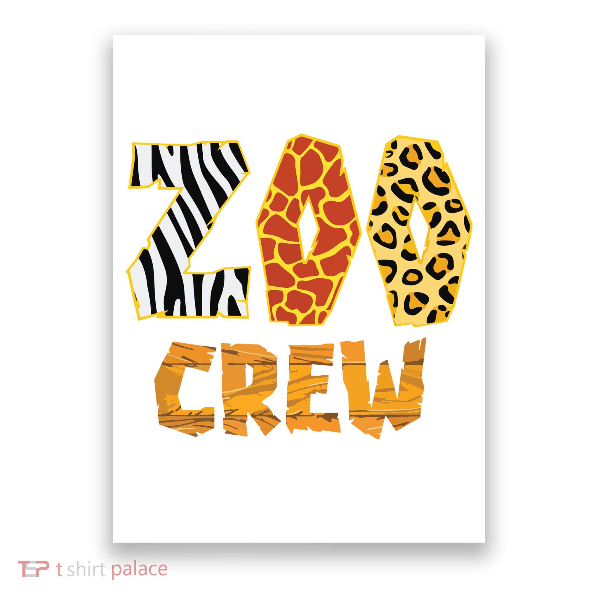 Zoo Crew Animal Print For Kids Or Adults Zoo Group Poster