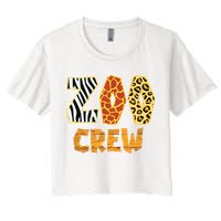 Zoo Crew Animal Print For Kids Or Adults Zoo Group Women's Crop Top Tee