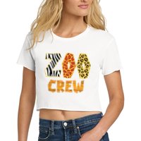 Zoo Crew Animal Print For Kids Or Adults Zoo Group Women's Crop Top Tee