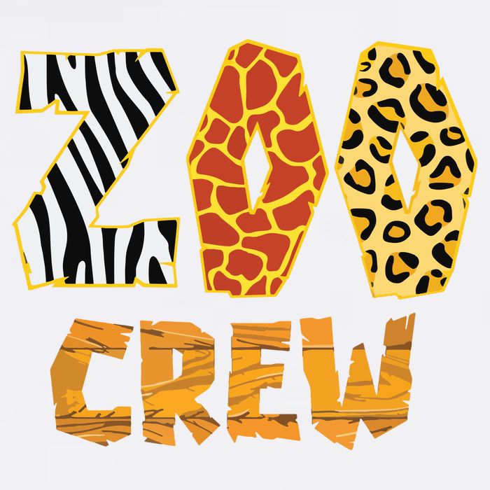 Zoo Crew Animal Print For Kids Or Adults Zoo Group Women's Crop Top Tee