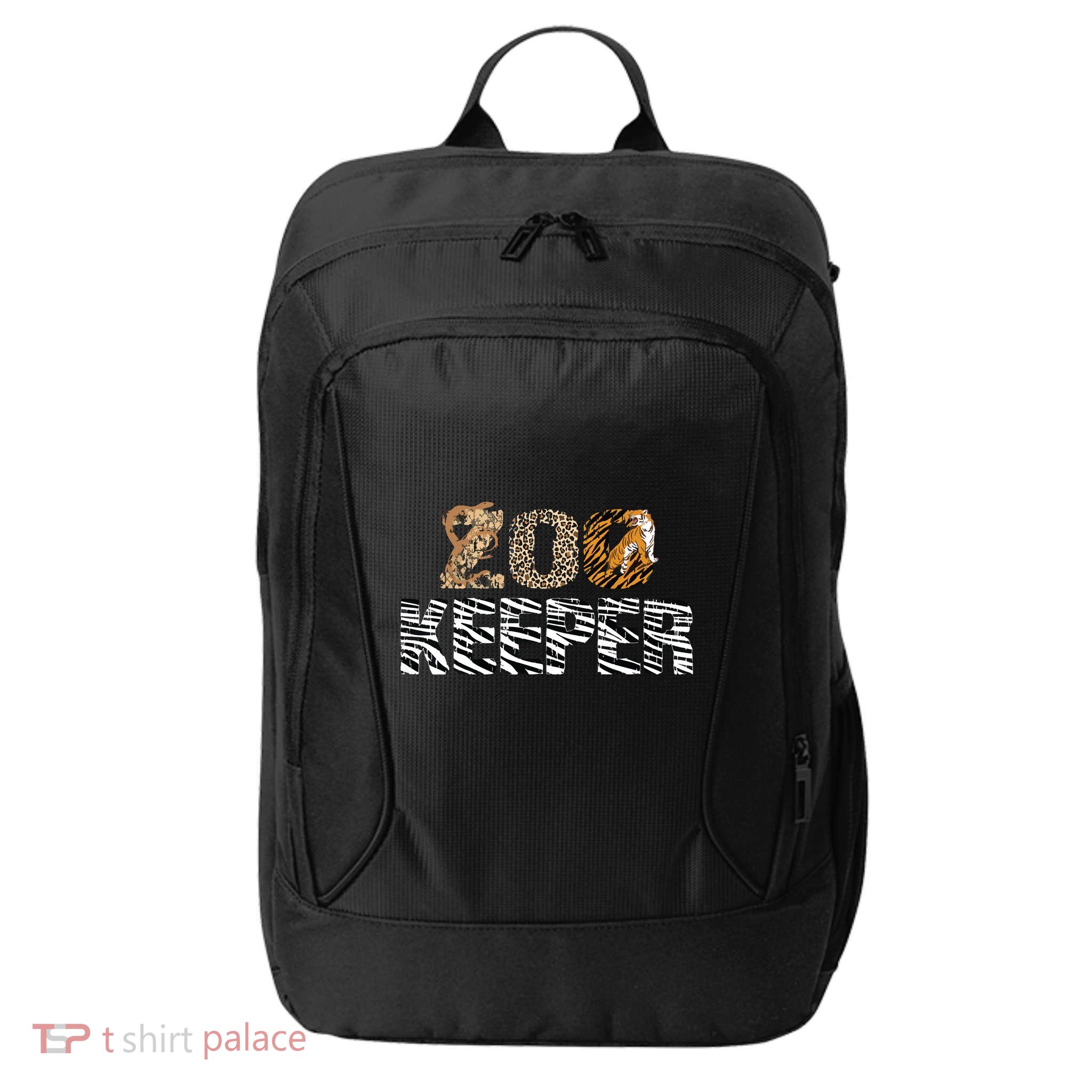 Zookeeper Costume African Animals Zebra Wild Print Savanna City Backpack