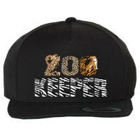 Zookeeper Costume African Animals Zebra Wild Print Savanna Wool Snapback Cap
