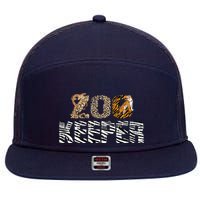 Zookeeper Costume African Animals Zebra Wild Print Savanna 7 Panel Mesh Trucker Snapback Hat