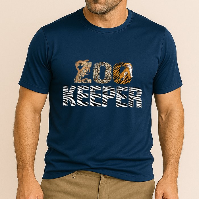 Zookeeper Costume African Animals Zebra Wild Print Savanna Cooling Performance Crew T-Shirt