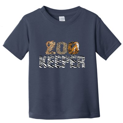 Zookeeper Costume African Animals Zebra Wild Print Savanna Toddler T-Shirt